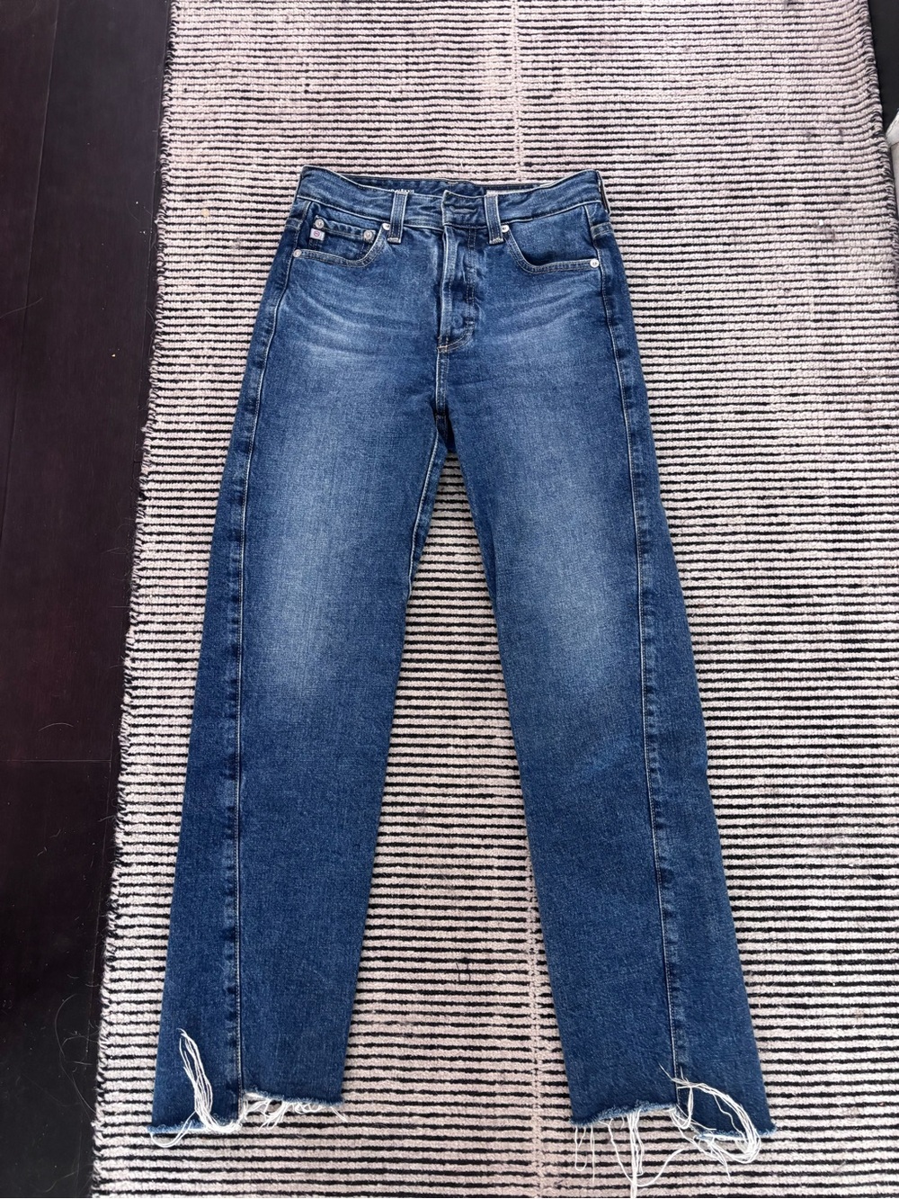 Women's AG Straight Leg Blue Jeans